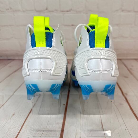 Nike Huarache 9 Elite LAX SE White Blue Lacrosse Cleats Mens Size 7 (FV6149-100) - Picture 8 of 10
